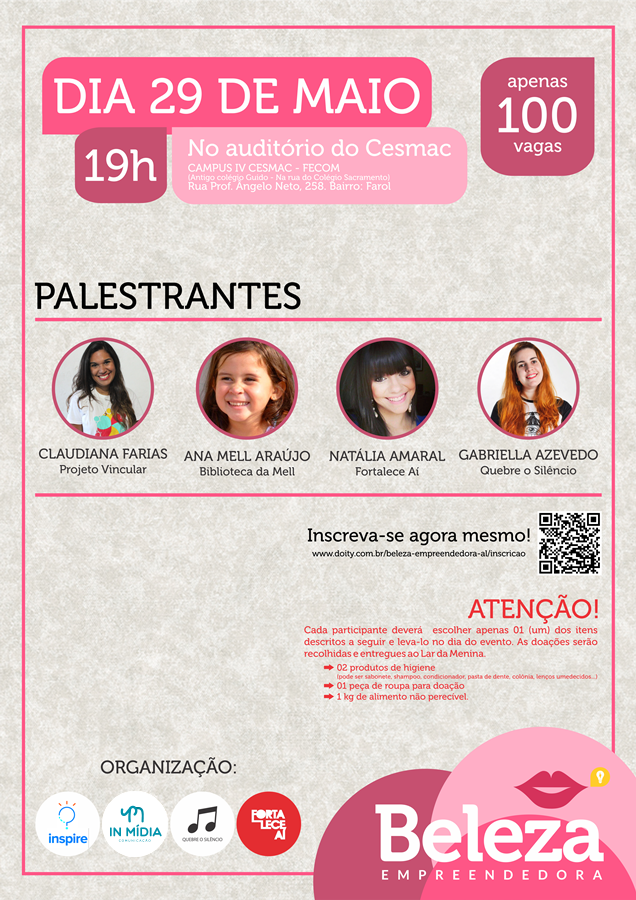 Em novo formato, Beleza Empreendedora promove circuito de palestras e ação social no Lar da Menina