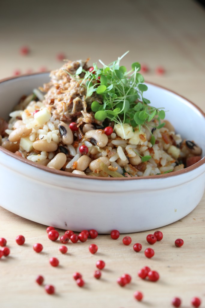 Baiao de dois com semente de aroeira Foto Luiz Horacio