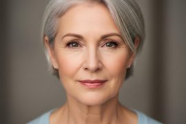 Imagem gerada pelo Gemini para “se descrever” como protagonista do experimento de ser uma mulher de 60 anos